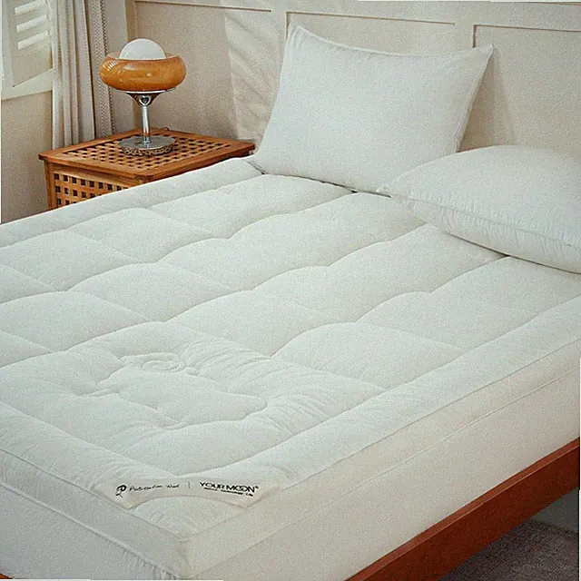 100% Organic Wool Mattress Topper Queen Size, 800GSM Natural Wool Filling, Th...