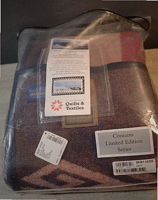 2010 New Dine Navajo 100% CHURRO Wool Woven Saddle Blanket USA VERY RARE LIMITED