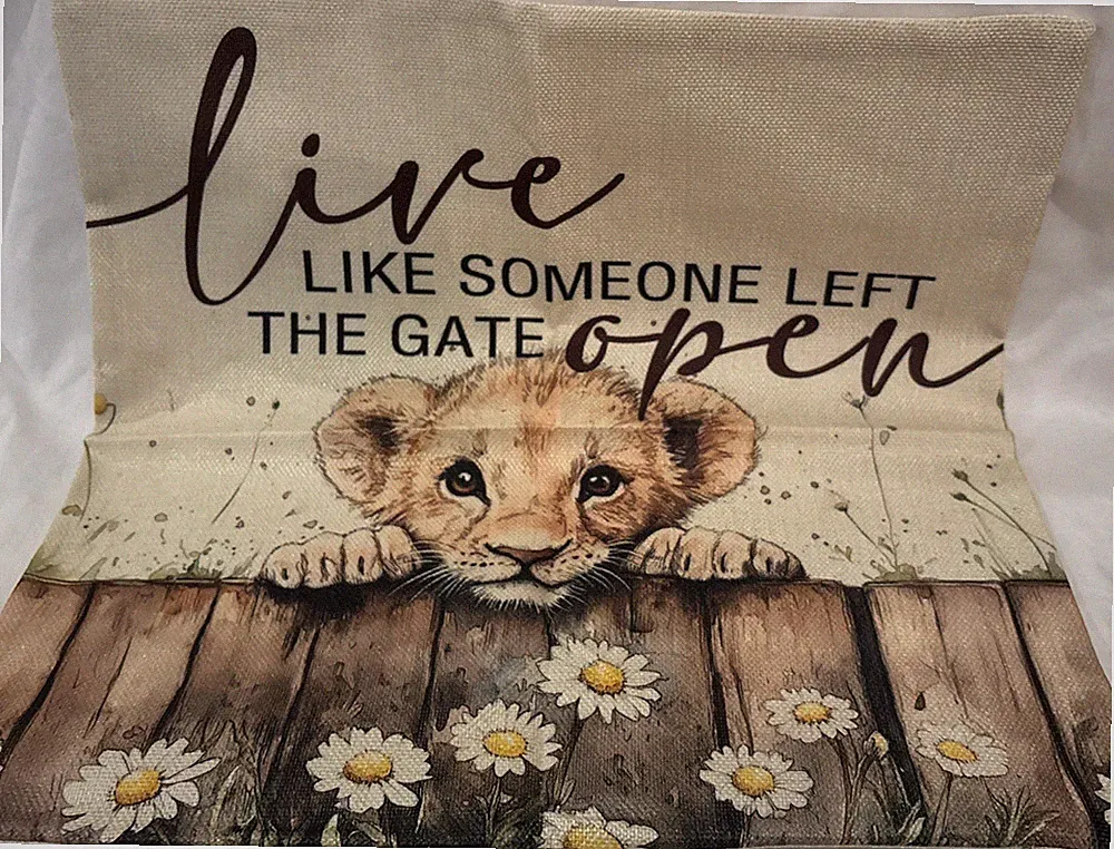 Baby Lion Wool Blend Decorative Pillowcase 18 x 18,new ,#22