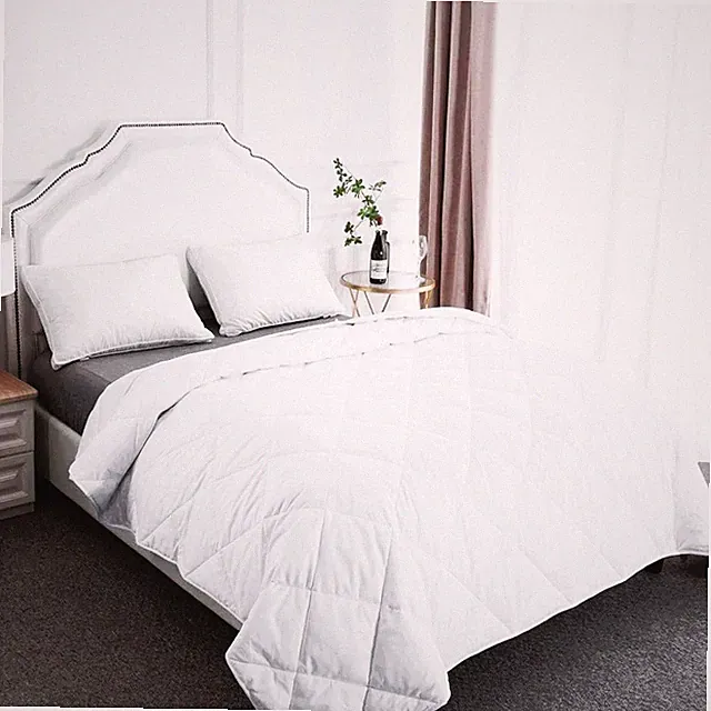 BESC Lightweight Wool Down Comforter Fill Power Duvet Insert KING 90"X 106" Whit