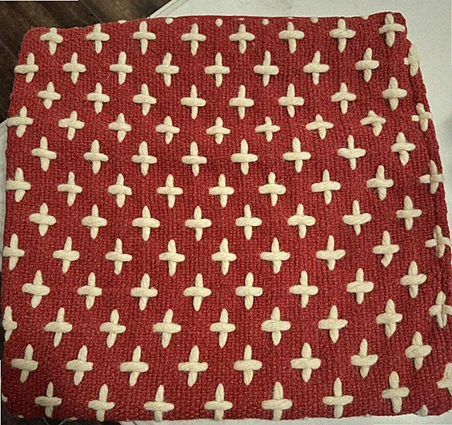 Blu Dot Bludot Pillowcase 18" X 18" Wool & Cotton Red