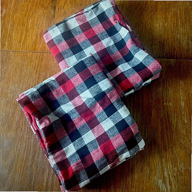 Crate & Barrel FINN King Pillow Shams Wool Blend Buffalo Check Plaid Cozy Cabin
