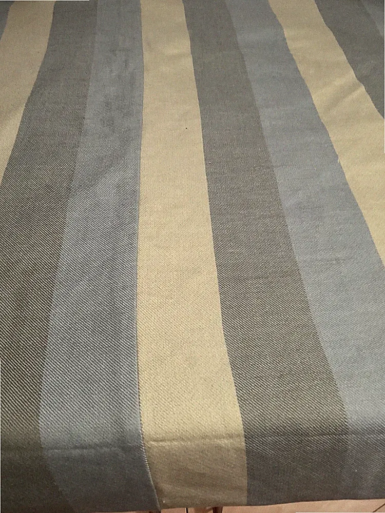 CUSTOM MADE DUVET- cal King Multicolor Stripe Wool Blend 100 x 115