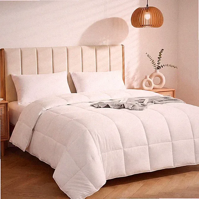 King Wool Blend Comforter 51% Merino 49% Fiber Soft Breathable Cotton Shell