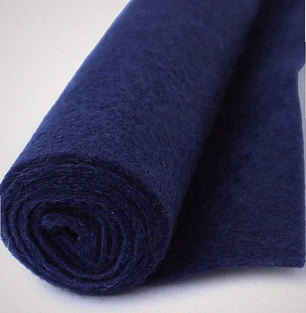 Midnight Dance Navy Blue - Wool Felt Oversized Sheet - 35% Wool Blend - 1 12X18
