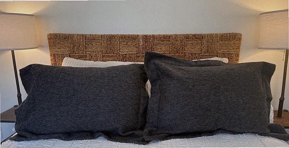 New 2 Gray Alpaca Wool Blend Pillow Shams Field Gear Home Collection