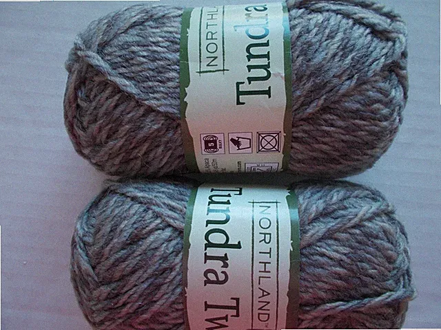 Northland Tundra Twist wool blend bulky yarn, Fieldstone, lot of 2 (54 yds ea)