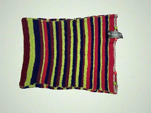 Nos Wool Alpaca Sham by Checkheaton Pillowcase Knit Ireland Rare Vintage 90s