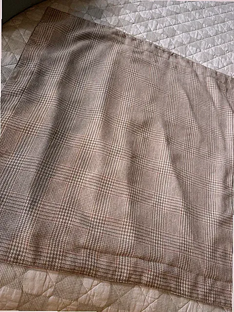 Ralph Lauren Houndstooth Euro Sham Brooks Glen Wool Blend *Read