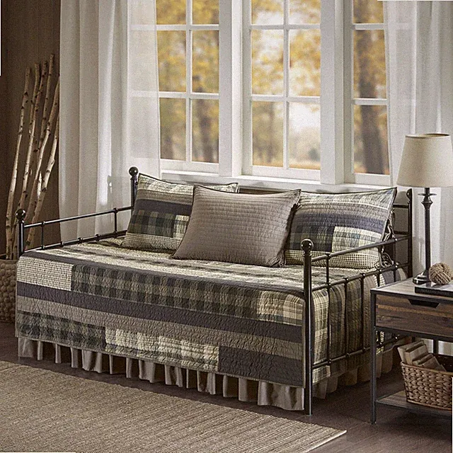 Woolrich Winter Plains 5 Piece Day Bed Cover Set Tan Daybed (WR13-2122)